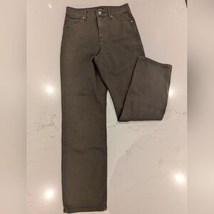 Express Straight Leg Jeans Olive Green (Size 4)